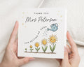 Teacher Thank You Card, Personalised Teacher Card, Thank You Teacher Card, Nursery Teacher Card, Teaching Assistant Card, Helping Me Grow