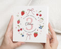 3rd Birthday Card for Girl, Personalised Birthday Card, Birthday Card for Daughter, Granddaughter Birthday Card, Berry Birthday Card