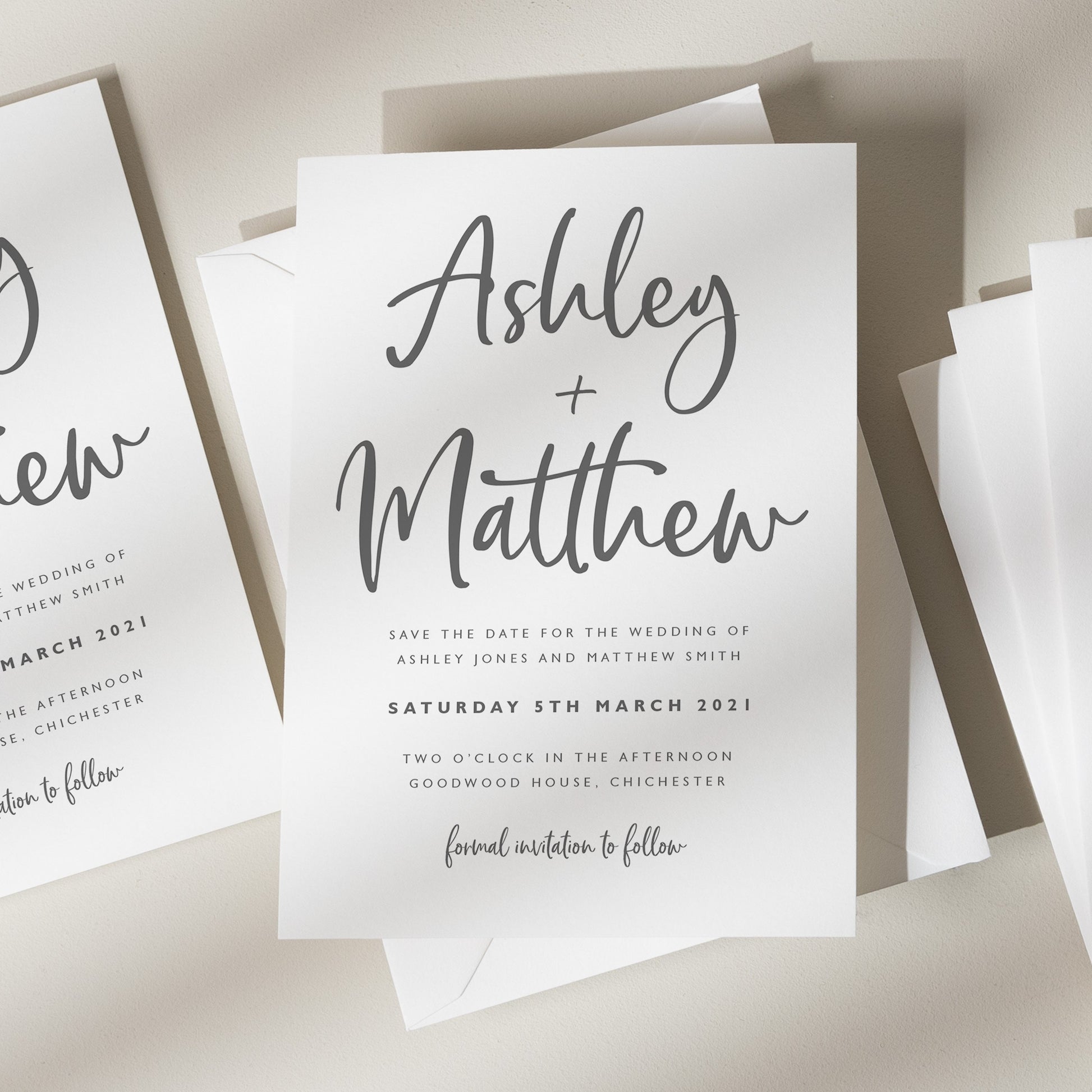 Save The Date, Simple Save The Dates, Modern Save The Dates, Wedding Announcement Cards, Wedding Card, Save The Date Cards &#39;Ashley&#39;