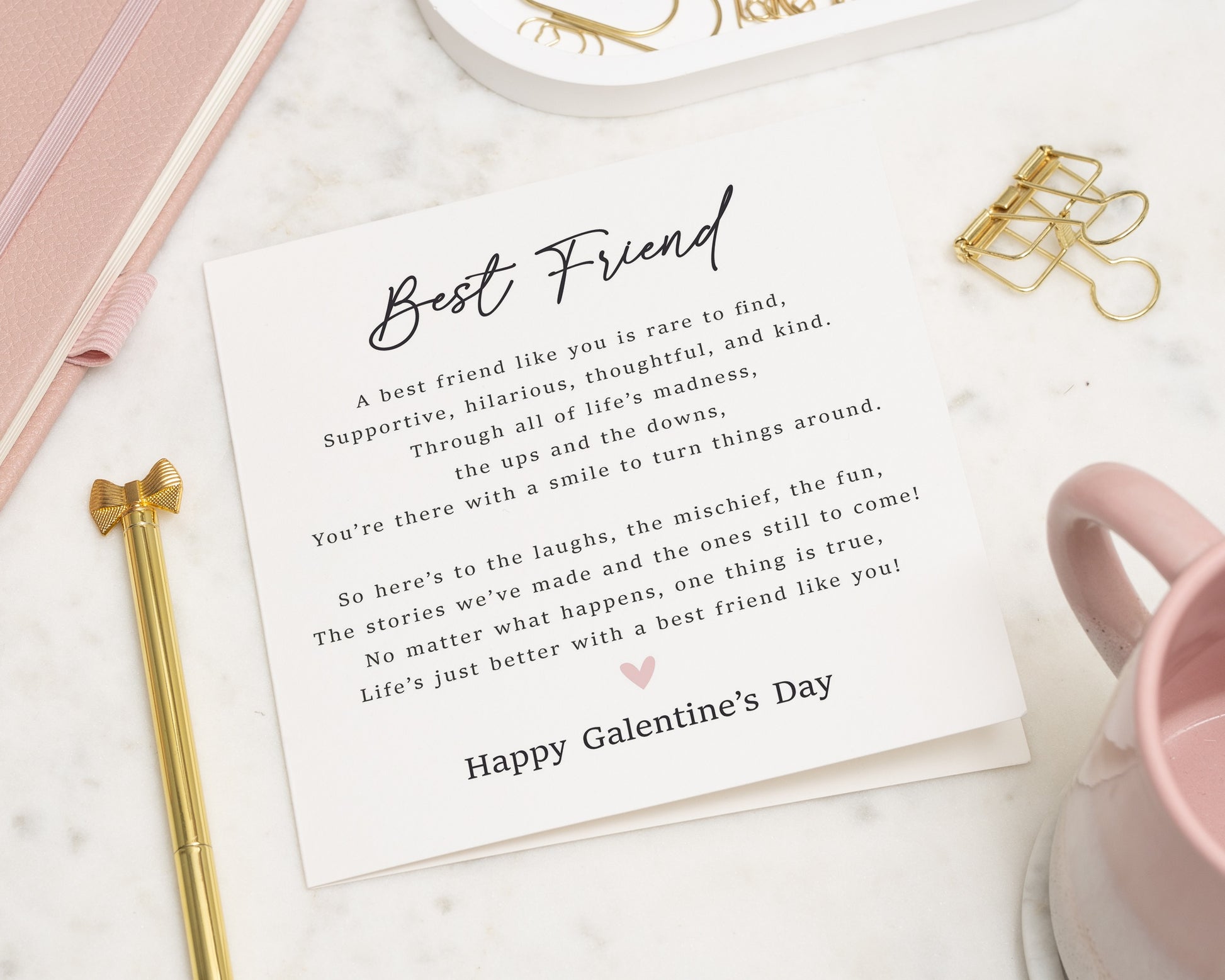 Galentines Day Card for Best Friend, Best Friend Card, Funny Galentines Card, Friendship Card, Card for Her, Cute Poem Card