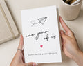 Paper Anniversary Card, First Anniversary Card, 1st Anniversary Card, One Year Anniversary Card, Anniversary Card for Husband Wife