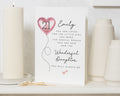 21st Birthday Card for Daughter, Personalised Daughter Birthday Card, 21 Birthday Card for Her, Special Daughter Card, Pink Heart Balloon