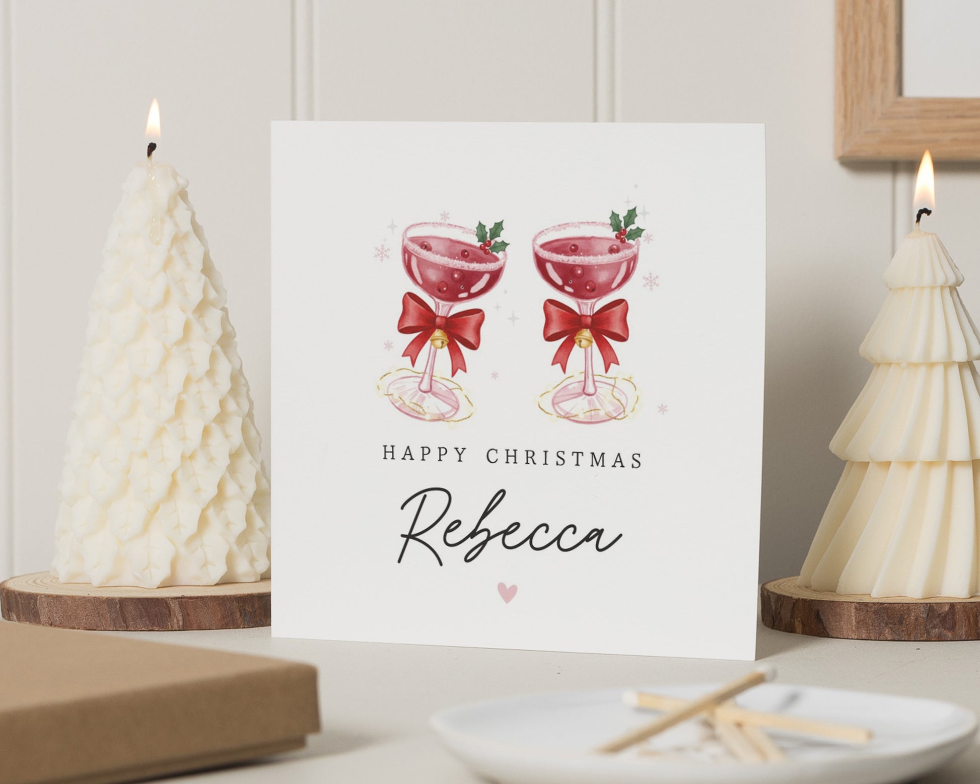 Christmas Card for Her, Personalised Christmas Card, Happy Christmas Card, Christmas Card for Friend, Cute Christmas Card
