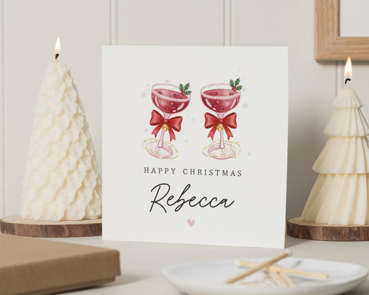 Christmas Card for Her, Personalised Christmas Card, Happy Christmas Card, Christmas Card for Friend, Cute Christmas Card