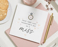 Valentines Day Card for Fiancée, Last Valentines as a Miss Card, Engagement Valentines Card, Personalised Valentines Card for Her