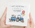 2nd Birthday Card for Son, Second Birthday Card for Boy, Personalised Birthday Card, Tractor Birthday Card, Farm Animal Birthday Card