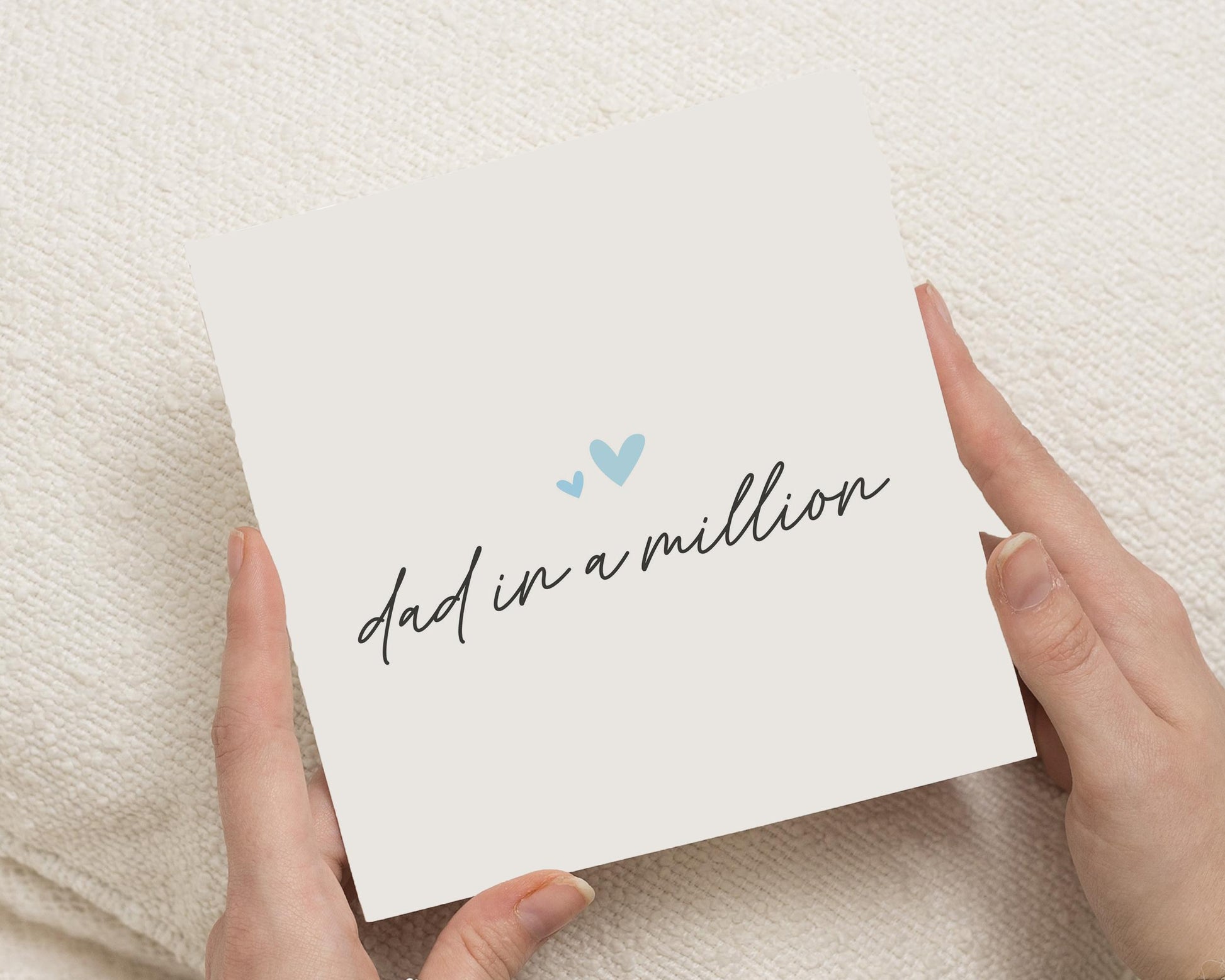 Fathers Day Card for Dad, Dad Birthday Card, Dad in a Million Card, Card for Him, Simple Fathers Day Card, Personalised Dad Card