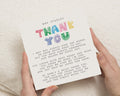 Thank You Card for Teacher, Personalised Teacher Thank You Card, Poem Thank You Card, End of Term Card, Thank You Card for Her