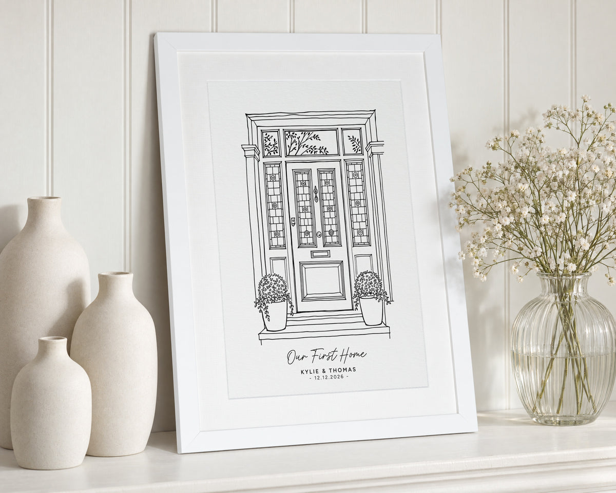 Personalised House Portrait, Custom Line Drawing From Photo, Our First Home Wall Art, New Home Gift, House Warming Gift