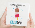 Fathers Day Card for Dad, Happy Fathers Day Card, Fab Dad Card, Cute Fathers Day Card, Ice Lolly Card, Card for Him