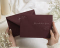 Burgundy Wine Envelopes with White Ink Address Printing, C6, 5x7 or C5 Wedding Invitation Envelopes (Bramble)
