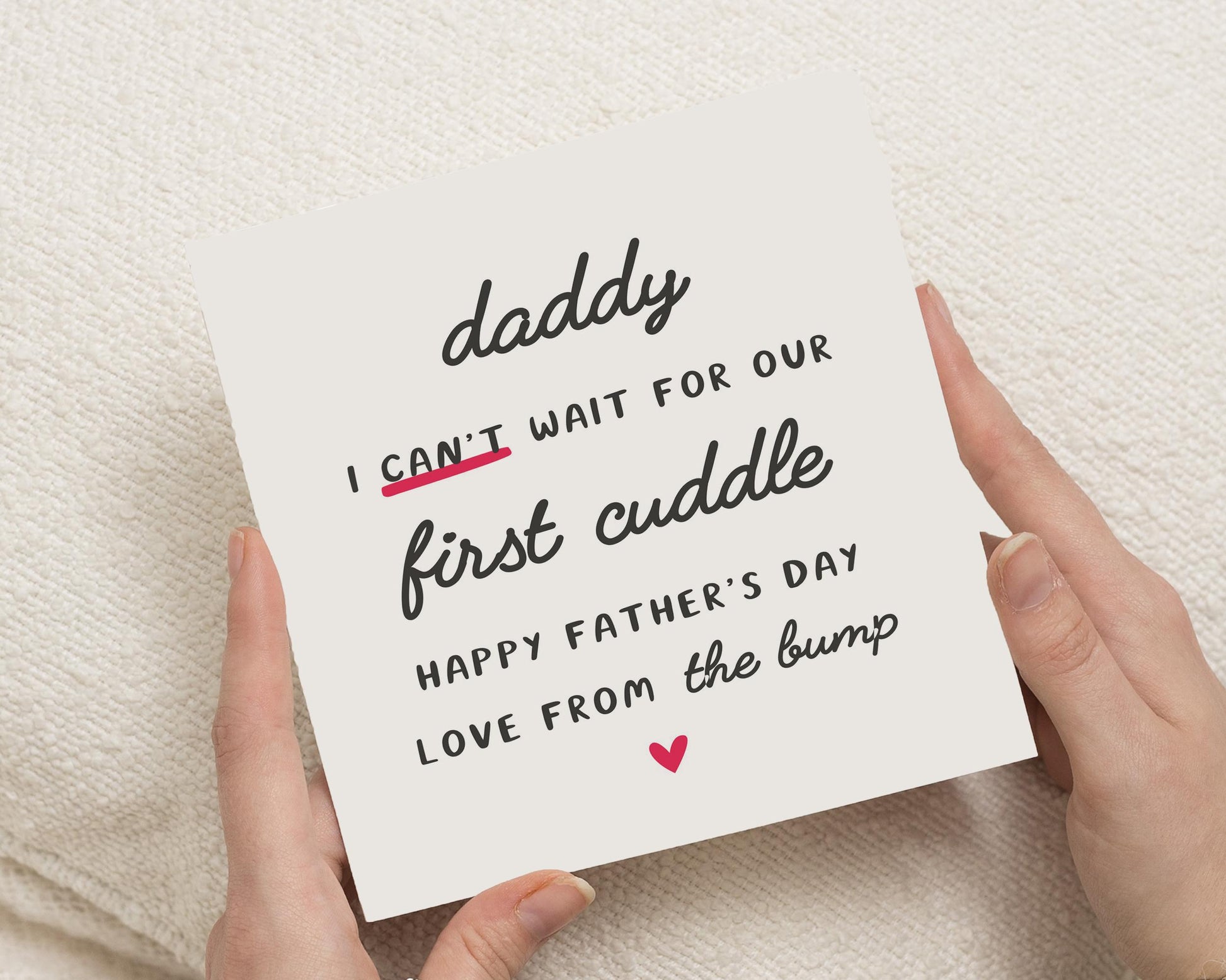 Fathers Day Card from the Bump, Daddy to Be Card, First Fathers Day Card, Cute Fathers Day Card, Personalised Daddy Card