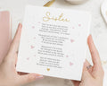 Sister Card, Birthday Card for Sister, Sister Birthday Card, Thank You Card for Sister, Best Friend Card for Sister, Poem Card for Her