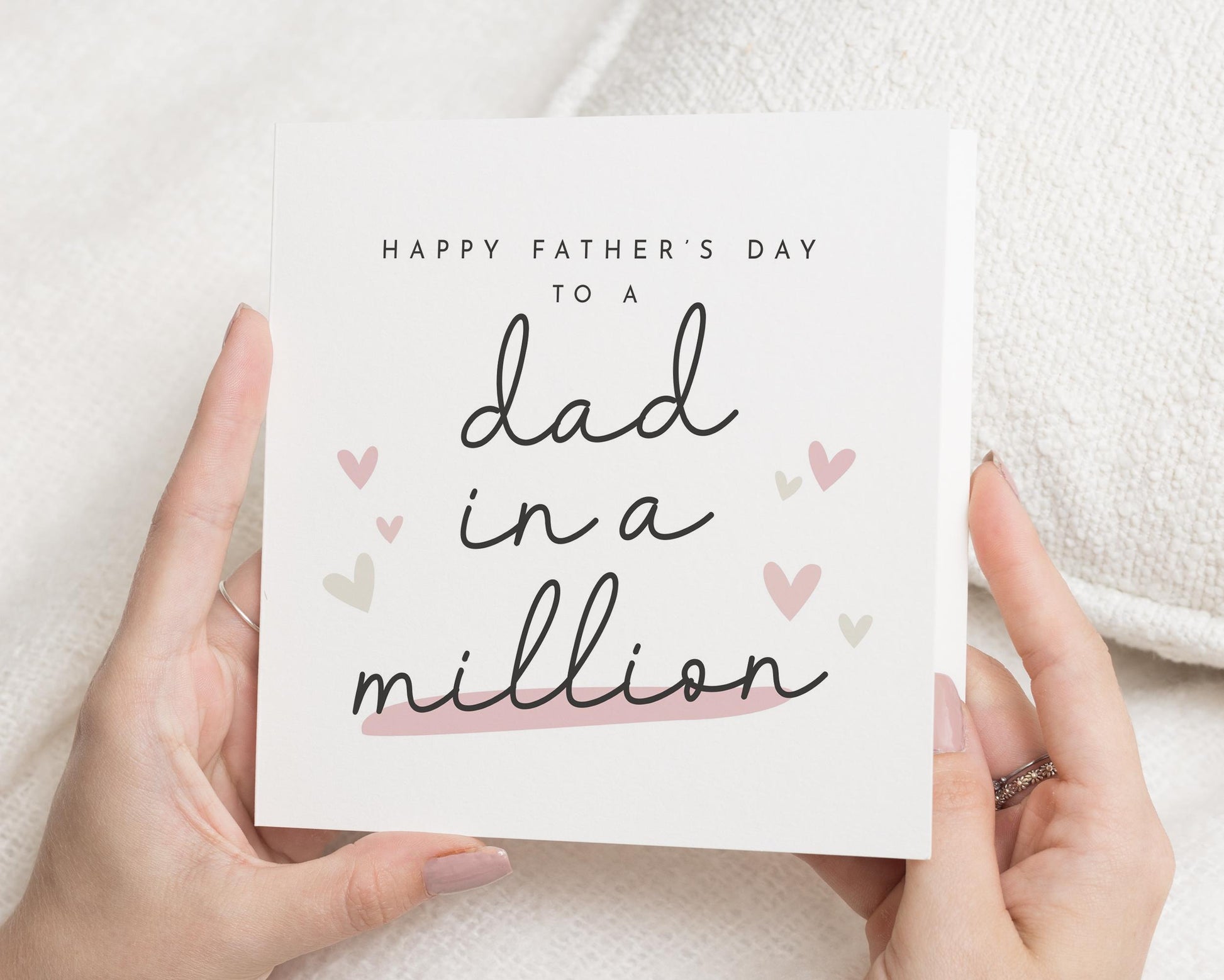 Fathers Day Card for Dad, Dad in a Million Card, Fathers Day Card from Daughter, Fathers Day Card from Son, Cute Fathers Day Card