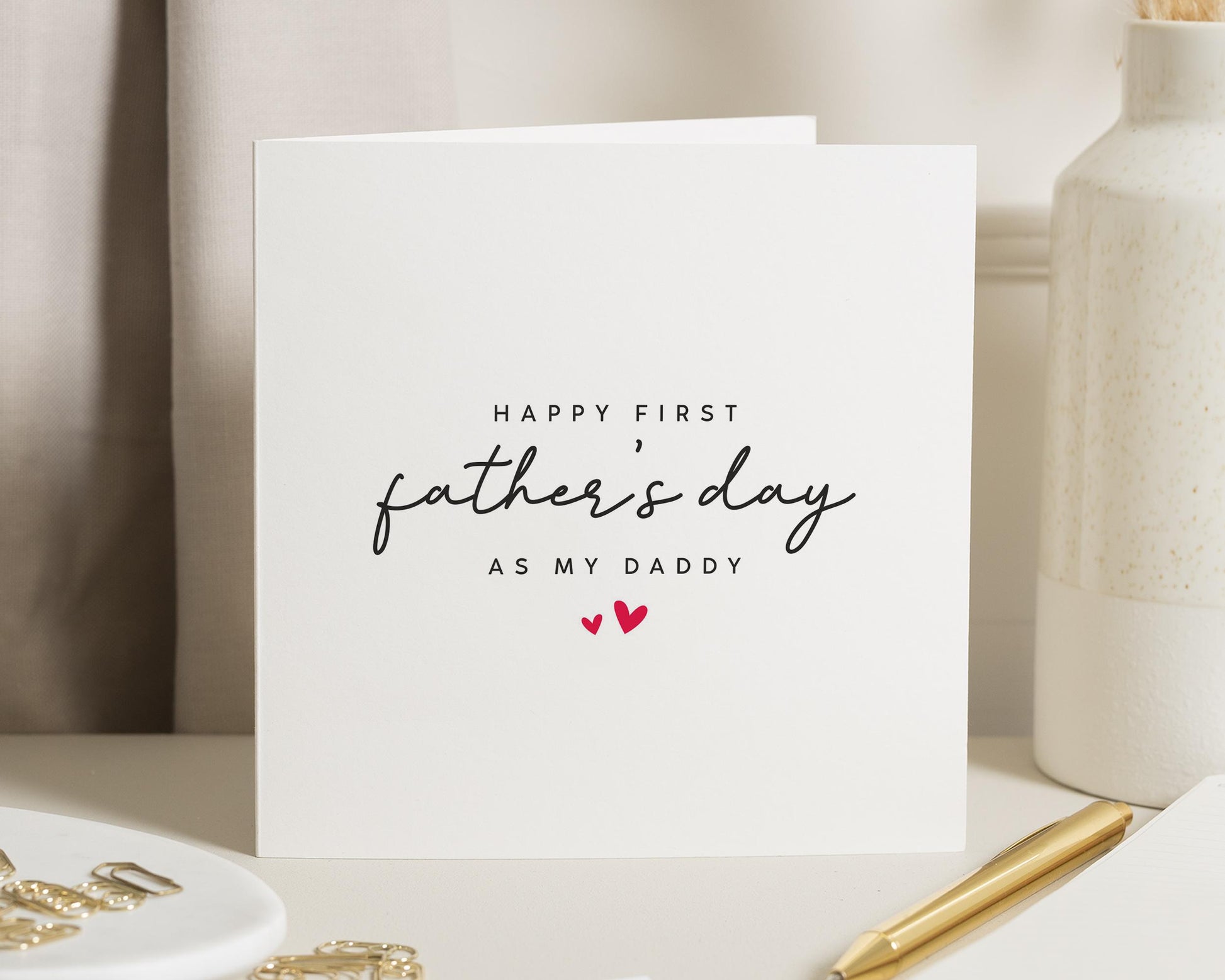 First Fathers Day Card, Fathers Day Card from Baby, Daddy First Fathers Day Card, Fathers Day Card for Dad, Cute Fathers Day Card