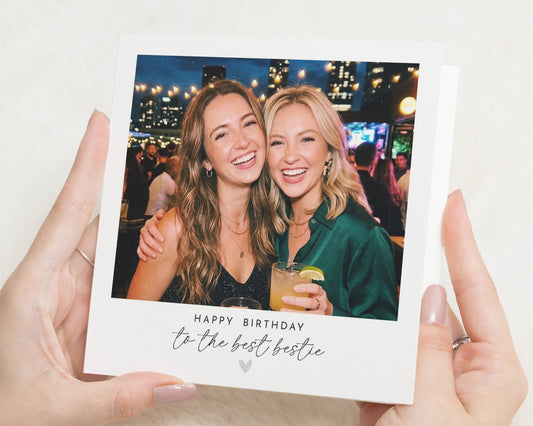 Personalised Photo Birthday Card, Birthday Card for Best Friend, Bestie Birthday Card, Birthday Card for Her, Friend Birthday Card