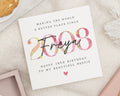 18th Birthday Card for Best Friend, Personalised Birthday Card for Her, Birthday Card for Daughter, Custom Name Birthday Card
