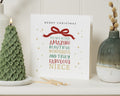 Christmas Card for Niece, Niece Christmas Card, Christmas Cards for Her, Cute Xmas Card for Niece, Family Christmas Card, Red Bow Card