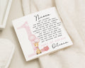 1st Birthday Card for Niece, First Birthday Card for Girl, Personalised Niece Birthday Card, Cute Giraffe Birthday Card, One Year Old Card