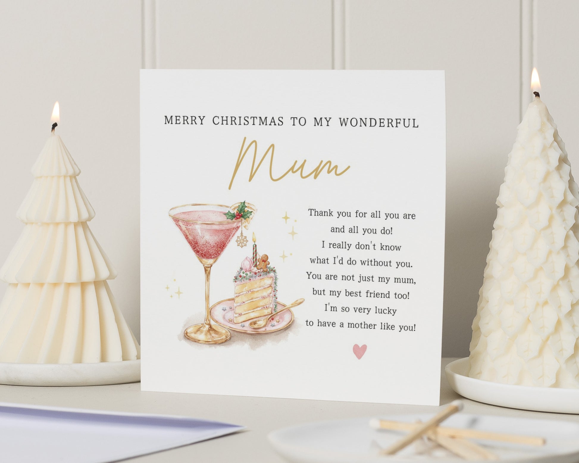 Christmas Card for Mum, Merry Christmas Mum Card, Mum Christmas Card, Best Friend Mum Card, Christmas Card for Her