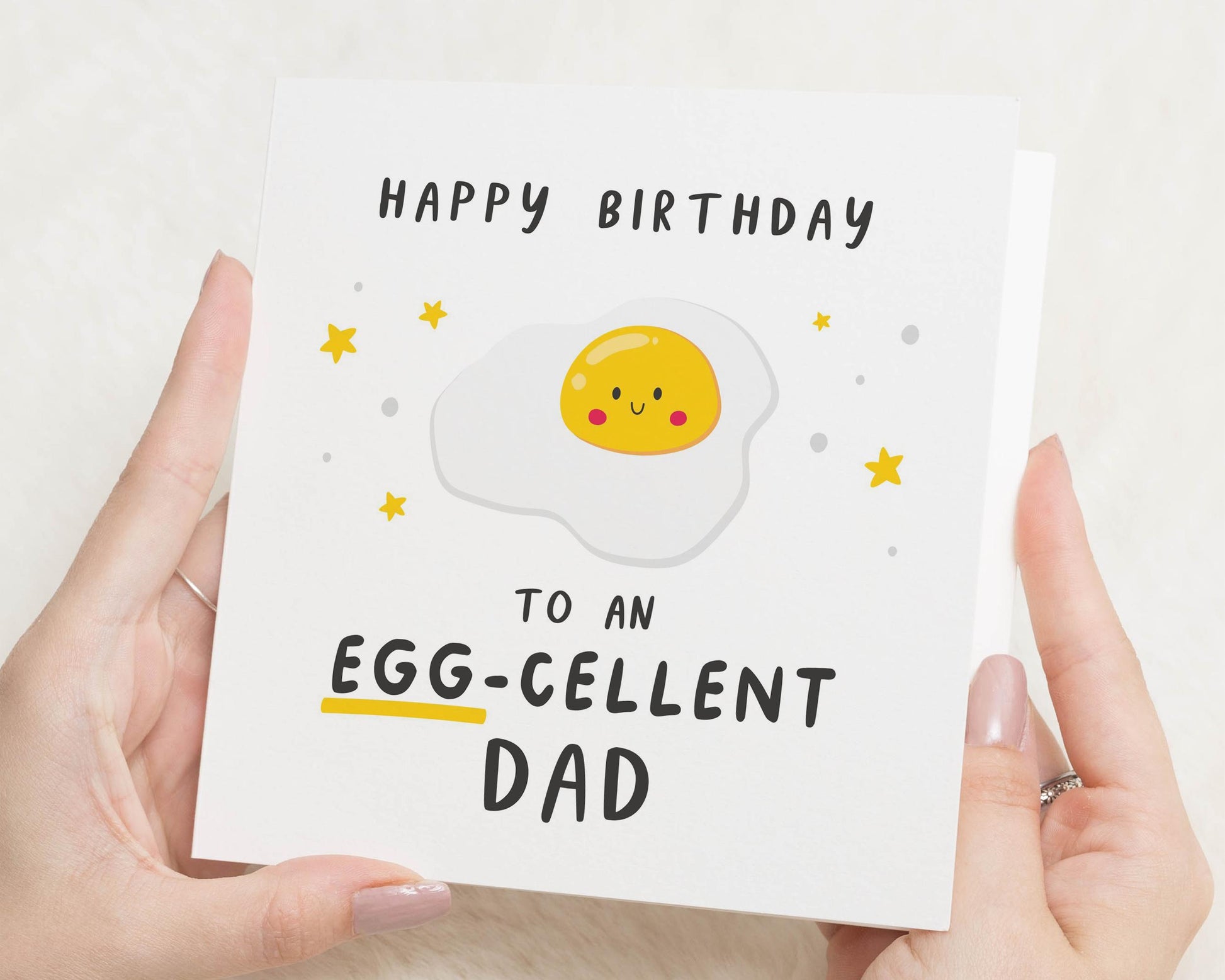 Birthday Card for Dad, Funny Birthday Card for Him, Egg Pun Birthday Card, Cute Birthday Card for Dad, Happy Birthday Dad Card