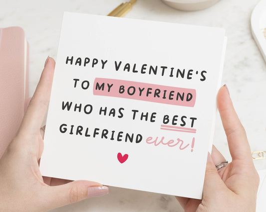 Valentines Day Card for Boyfriend, Funny Valentines Card for Him, Cute Valentine Card for Boyfriend, Romantic Card for Boyfriend