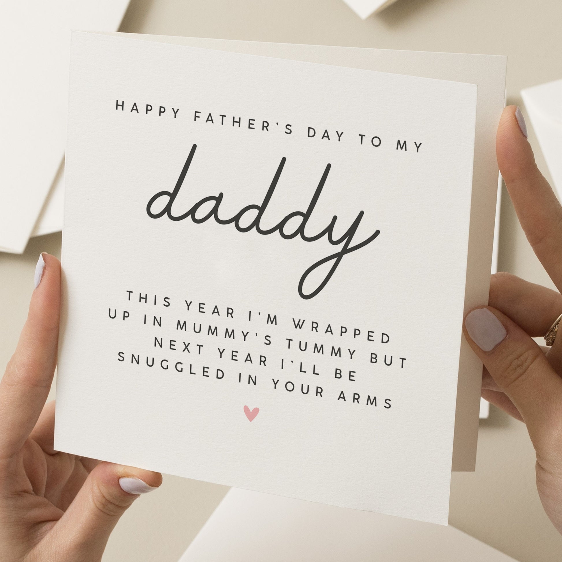 Cute Daddy Fathers Day Card From Baby, Poem Fathers Day Card From Bump, Special Daddy Card, Fathers Day Card For Daddy, From Bump, Baby