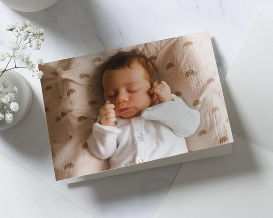 Baby Boy Photo Thank You Cards, Cute New Baby Girl Cards Thank You, Personalised Thank You Cards New Baby Girl, Baby Postcard Thankyou Card