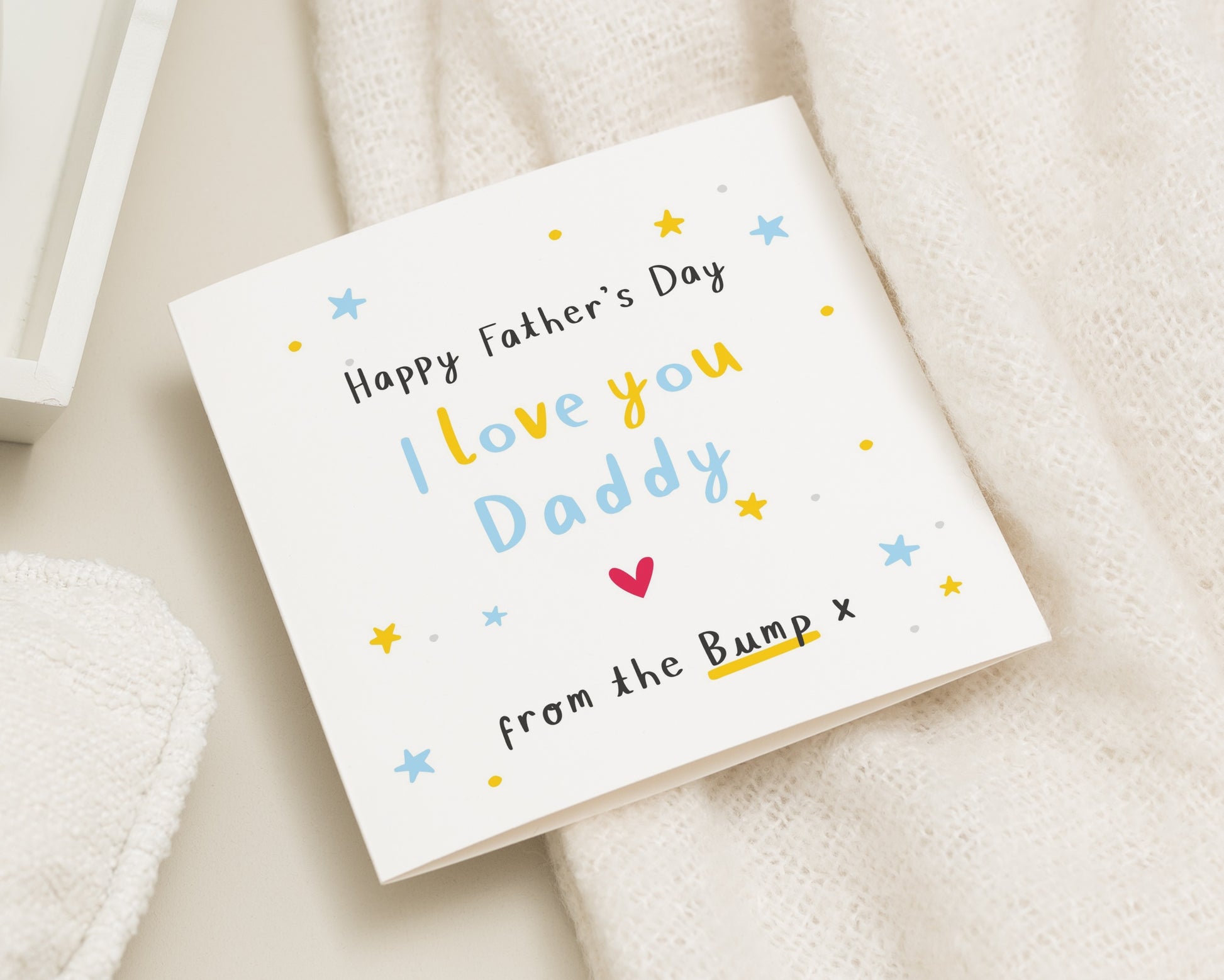 Fathers Day Card from the Bump, I Love You Daddy Card, Fathers Day Card for Dad, Cute Pregnancy Card, Personalised Fathers Day Card