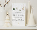 Auntie and Uncle Christmas Card, Christmas Card for Auntie, Christmas Card for Uncle, Personalised Xmas Card, Bauble Christmas Card
