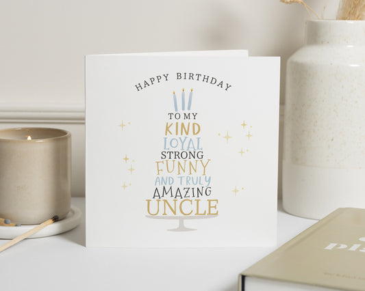 Birthday Card for Uncle, Funny Birthday Card for Him, Uncle Birthday Card, Personalised Birthday Card for Uncle, Amazing Uncle Card