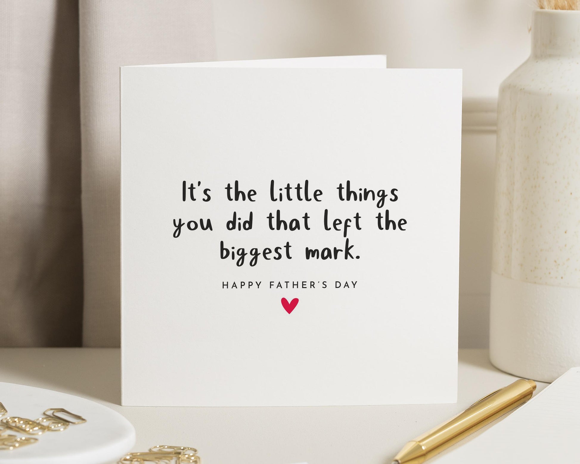 Fathers Day Card, Fathers Day Card from Daughter, Fathers Day Card from Son, Fathers Day Card for Dad, Simple Fathers Day Card