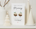 Personalised Christmas Card for Mummy, Mum Christmas Card from Kids, Christmas Card for Mum, Cute Christmas Pudding Card, From Children