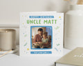 Uncle Birthday Card, Personalised Photo Birthday Card for Uncle, Birthday Card from Niece, Birthday Card from Nephew, Cute Uncle Card