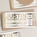 Personalised Gold Foil Gift Voucher, Justin Timberlake Gig Ticket Gift Voucher, Foiled Concert Reveal, Justin Timberlake Surprise Gig Ticket