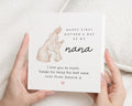 First Mothers Day Card for Nana, Mothers Day Card from Grandchild, Bunny Card, Personalised Mothers Day Card, Cute Nana Card