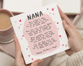 Mothers Day Card for Nana, Nana Mothers Day Card, Poem Card for Nana, Mothers Day Card for Grandma, Cute Mothers Day Card, Personalised Card