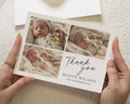 Personalised Baby Thank You Cards, Photo Baby Thank You Card, Birth Announcement Card, Minimal New Baby Thank You Cards, A6 5x7 Flat Folded