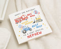 2nd Birthday Card for Nephew, Second Birthday Card for Boy, Boys Birthday Card, Vehicle Birthday Card, Digger Tractor Card, Transport Card