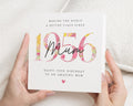 70th Birthday Card for Mum, Personalised Birthday Card for Mum, Floral Birthday Card for Her, 70th Birthday Cards, Custom Mum Card
