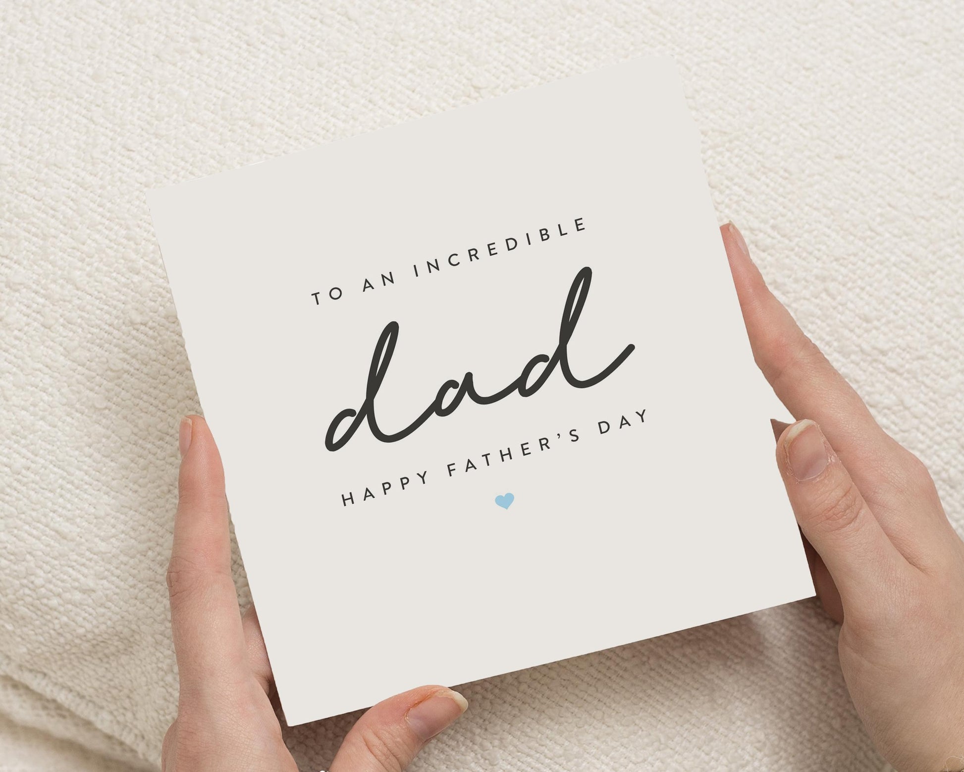 Fathers Day Card for Dad, Happy Fathers Day Card, Card for Him, Simple Fathers Day Card, To An Incredible Dad, Card from Kids