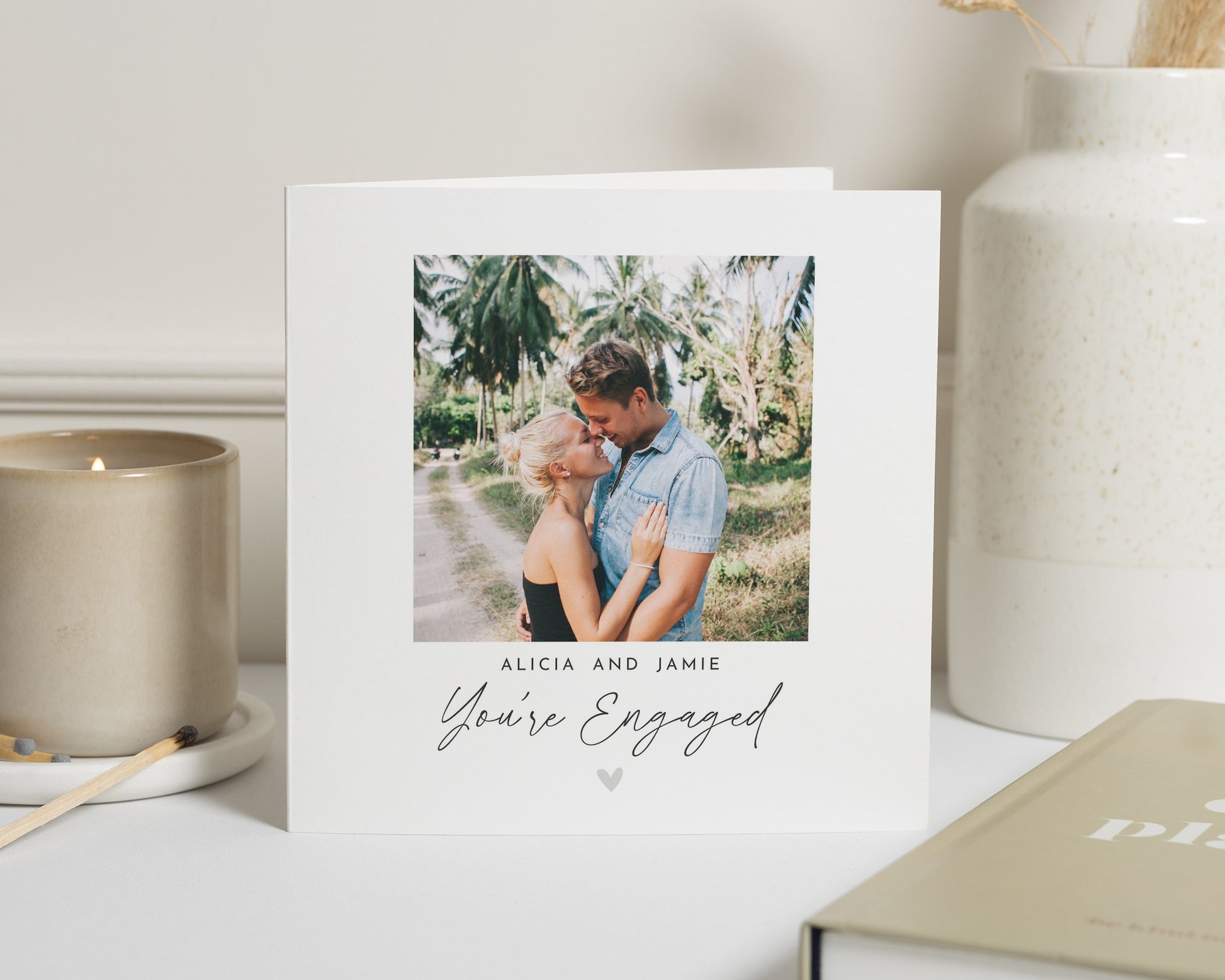 Personalised Engagement Card, Photo Engagement Card, Engagement Congratulations Card, Engaged Couple Card, You're Engaged Card