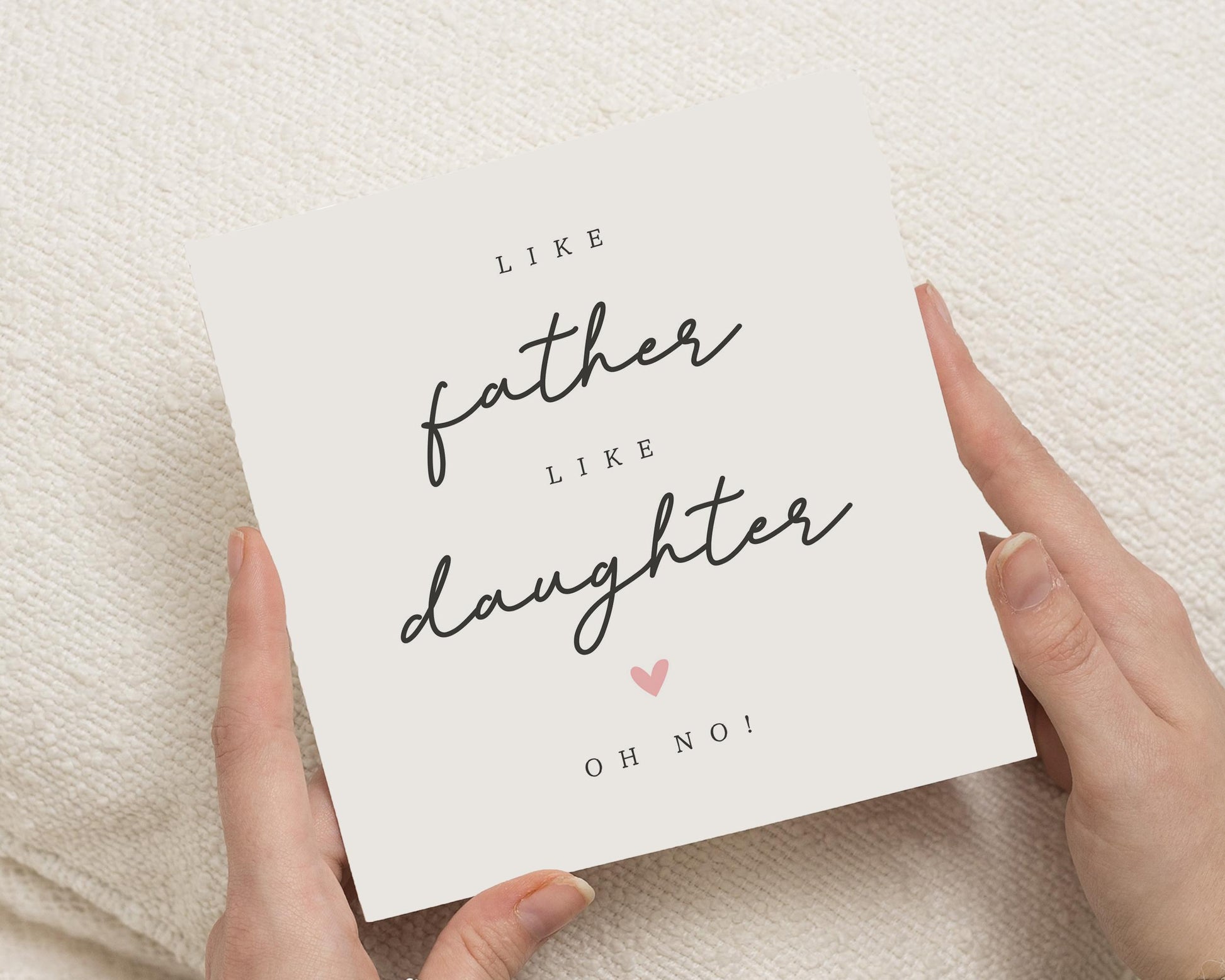 Funny Fathers Day Card, Birthday Card for Dad, Like Father Like Daughter Card, Humorous Card for Dad, Card for Him