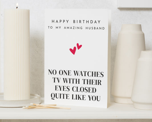 Husband Birthday Card, Funny Birthday Card for Husband, Birthday Card for Him, Romantic Husband Card, Love Card for Husband