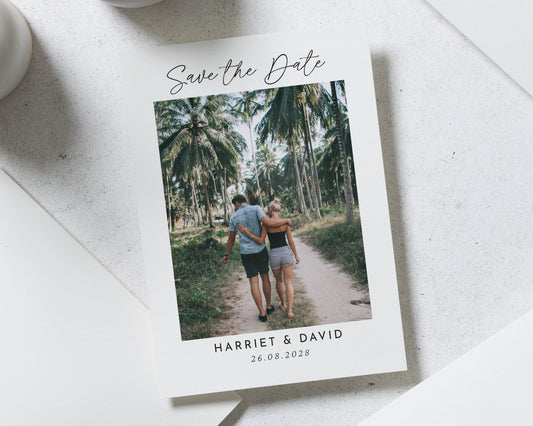 Personalised Save the Date Card, Photo Save the Date Card, Wedding Save the Date, Custom Save the Date, Simple Save the Date Card