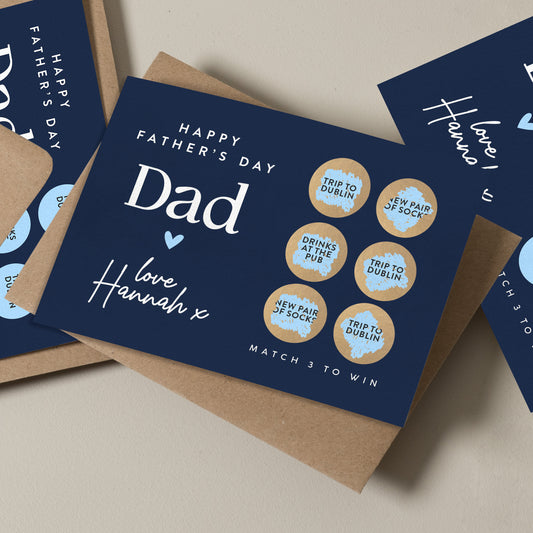 Scratch To Win Card, Personalised Dad Fathers Day Gift, Fathers Day Scratch Card, Gift for Dad, Scratch Card For Dad, Unique Gift