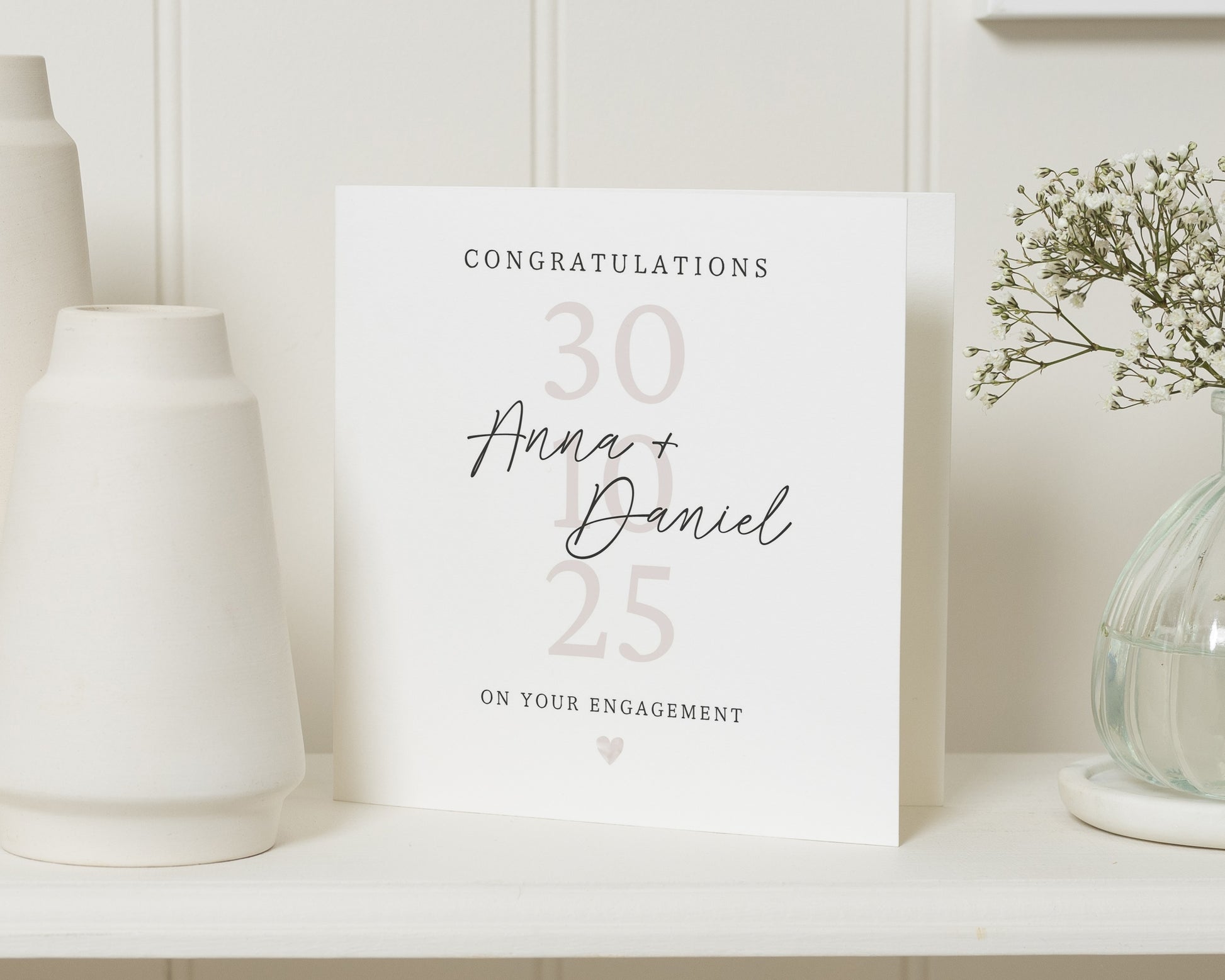 Engagement Card, Personalised Engagement Card, Engagement Card for Couple, Engagement Card for Her, Engagement Card for Him