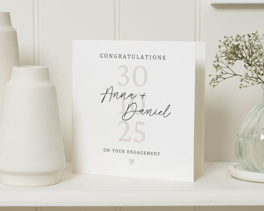 Engagement Card, Personalised Engagement Card, Engagement Card for Couple, Engagement Card for Her, Engagement Card for Him