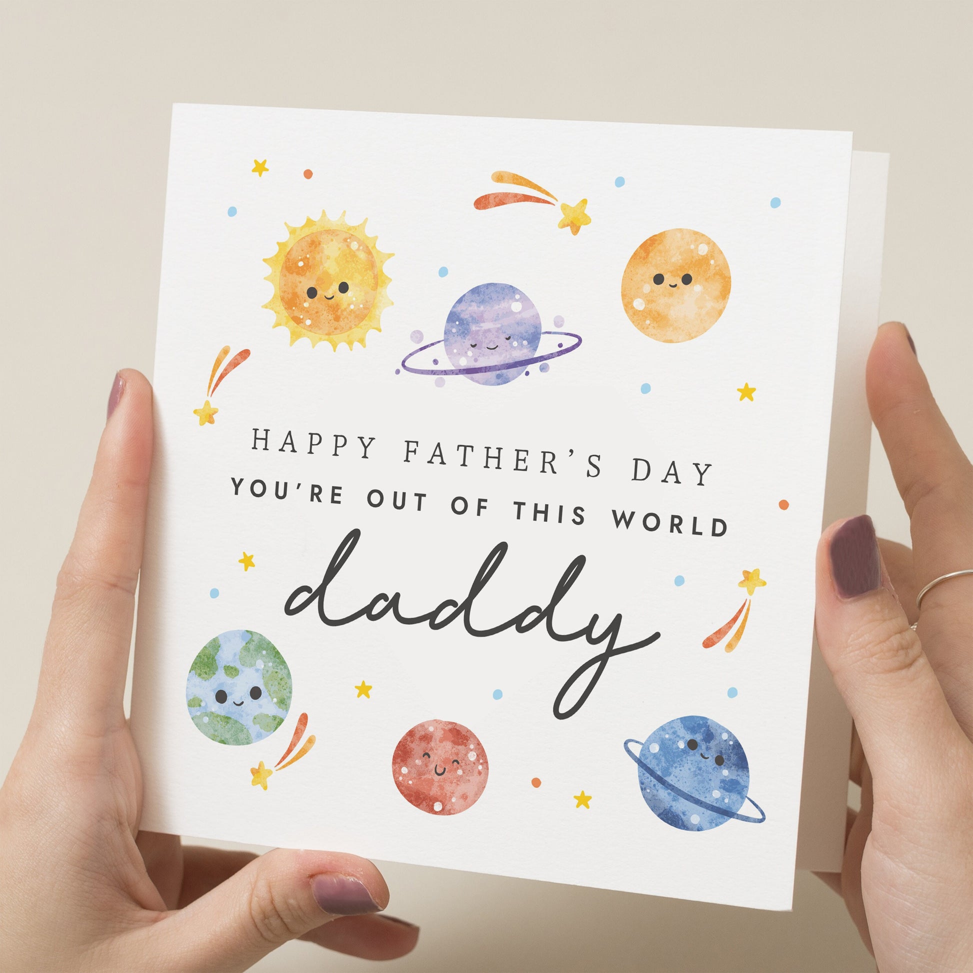 Cute Fathers Day Card, Out Of This World Daddy Fathers Day Card, Best Dad Fathers Day Gift, Fathers Day Card From Child, Cute Dad Gift