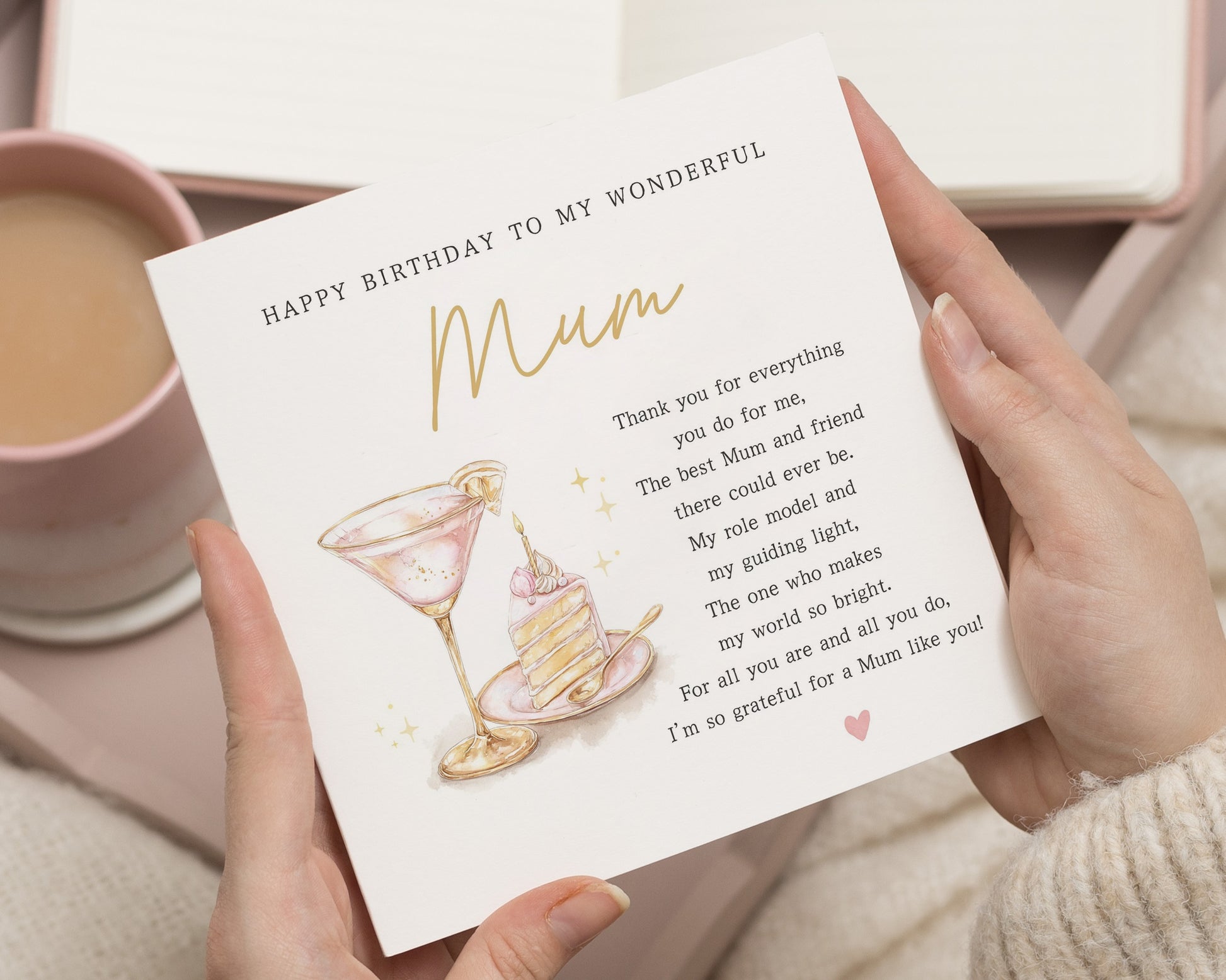 Birthday Card for Mum, Mum Birthday Card, Birthday Card for Her, Poem Birthday Card for Mum, Cute Mum Card, Personalised Birthday Card